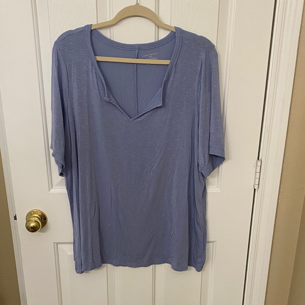 Lane Bryant Soft Blue Short Sleeve Tee